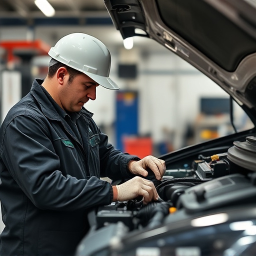 auto technician working