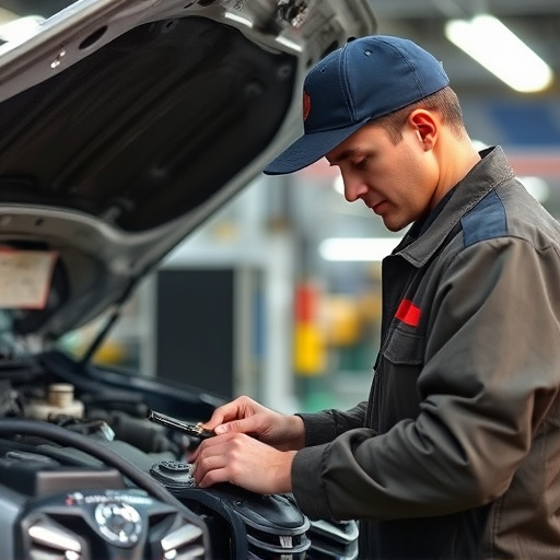 auto technician working