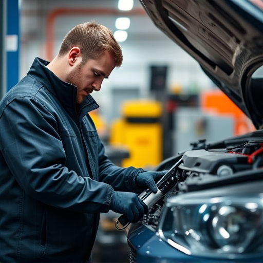 auto technician working
