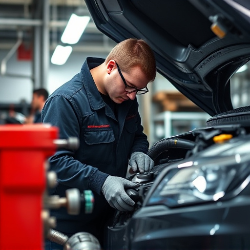 auto technician working