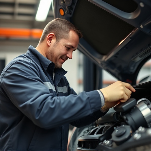 auto technician working