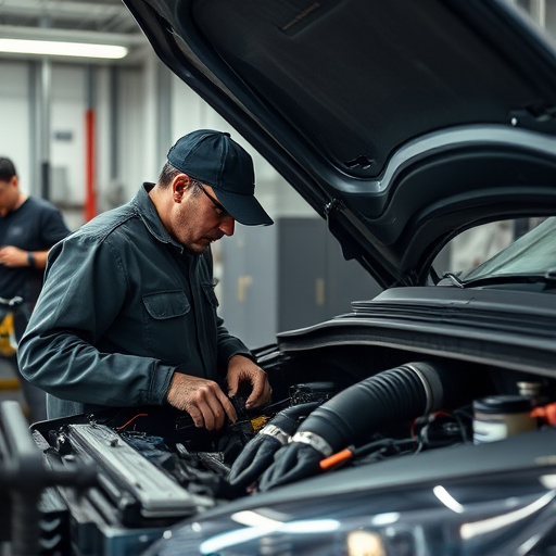 auto technician working