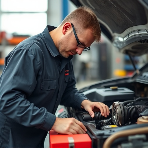 auto technician working