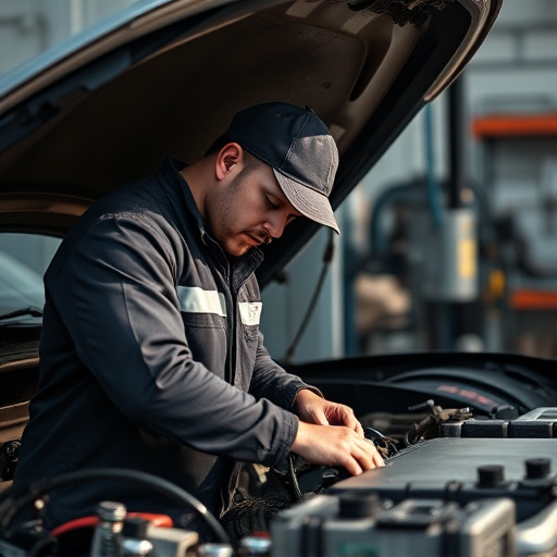 auto technician working