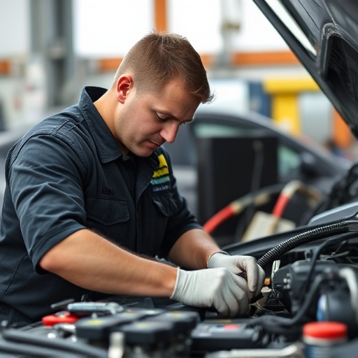 auto technician working