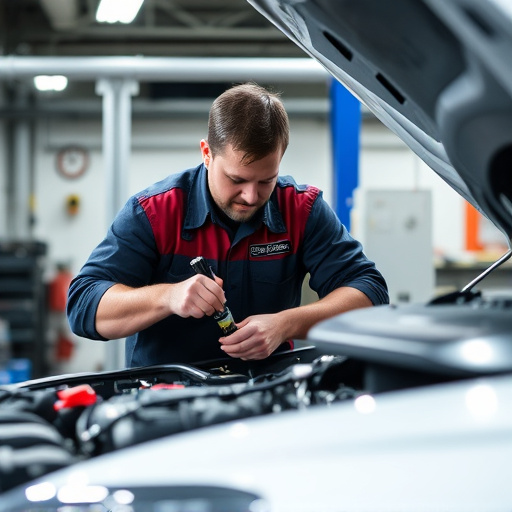 auto technician working