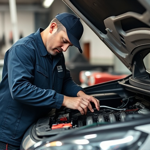 auto technician working
