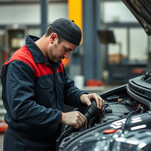 auto technician working