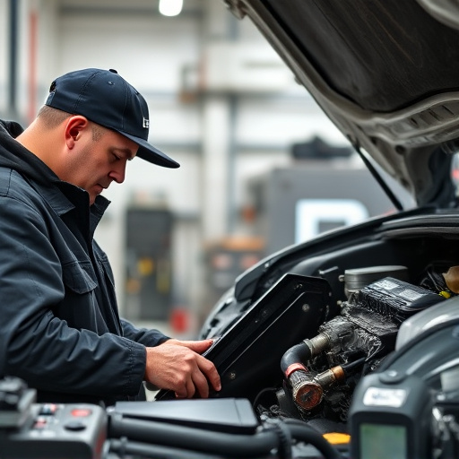 auto technician working
