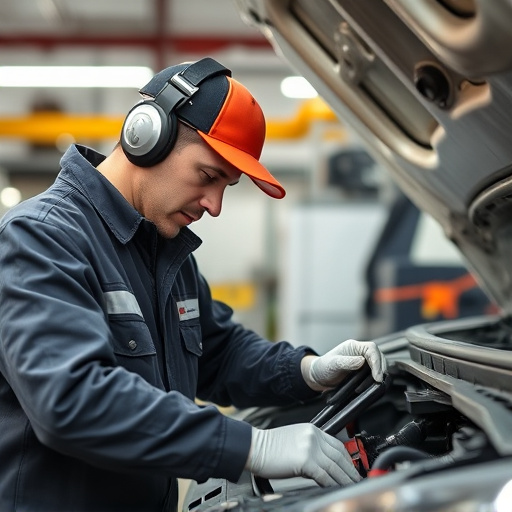 auto technician working