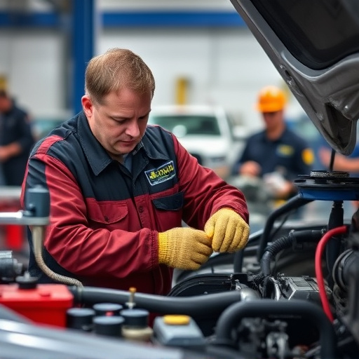 auto technician working