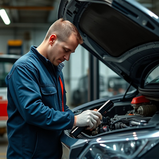 auto technician working