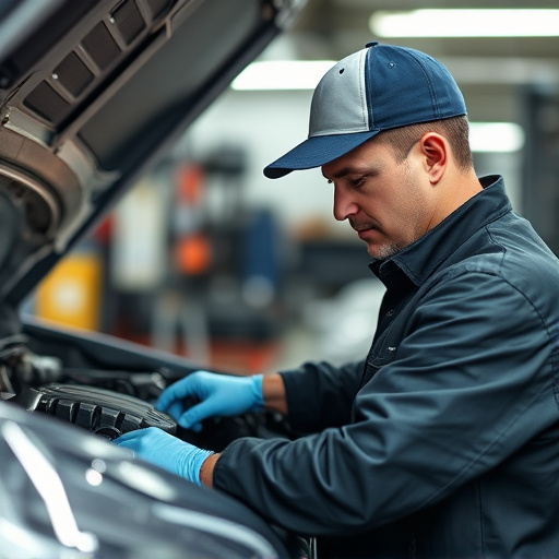 auto technician working