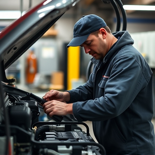 auto technician working