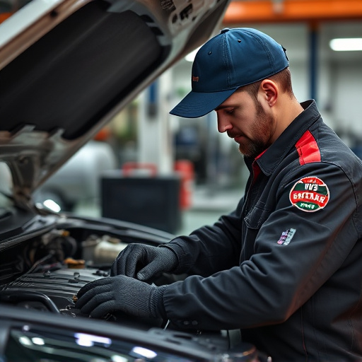 auto technician working