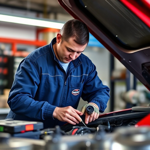 auto technician working
