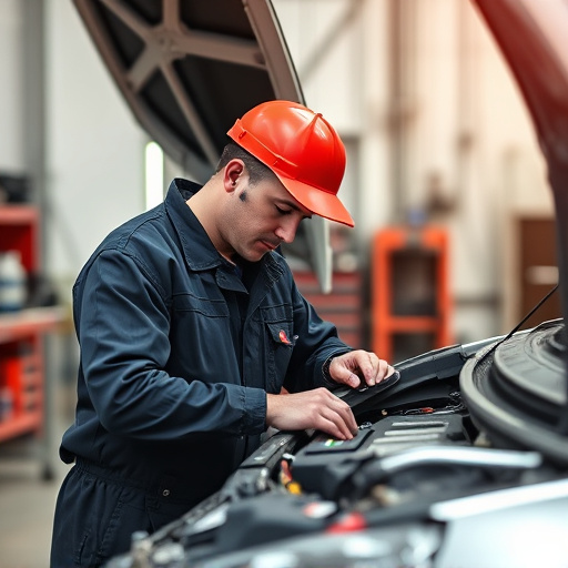 auto technician working