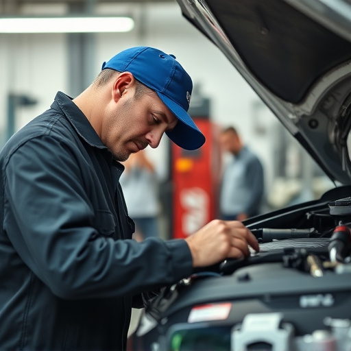 auto technician working