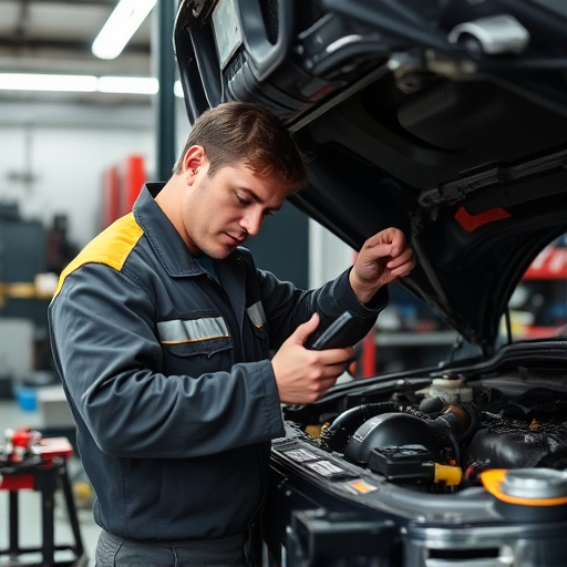 auto technician working