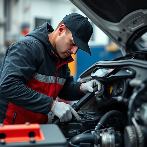 auto technician working