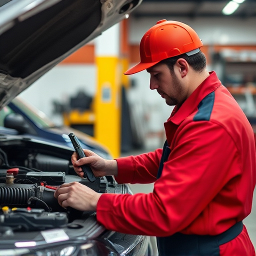 auto technician working