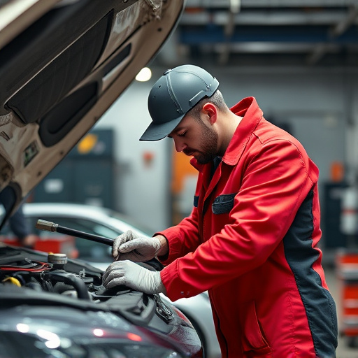 auto technician working