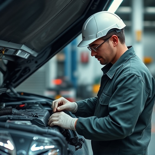 auto technician working
