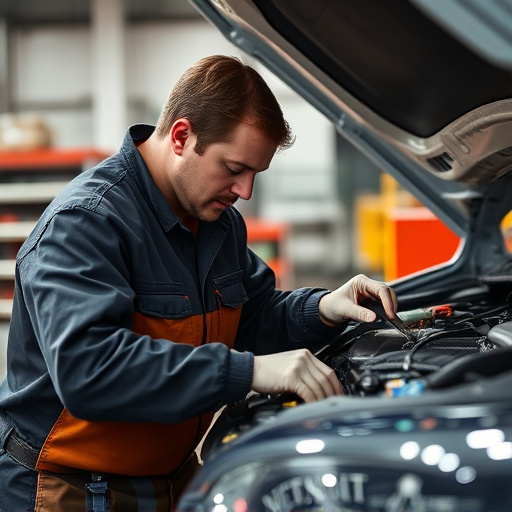 auto technician working