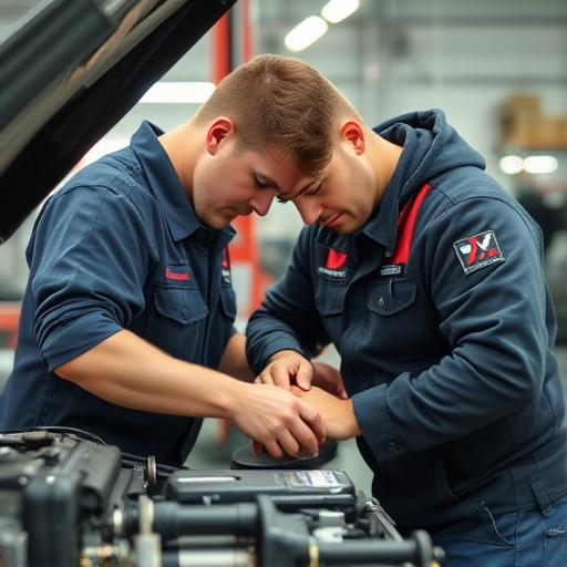 auto technician working