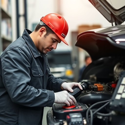 auto technician working