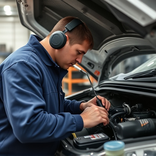 auto technician working