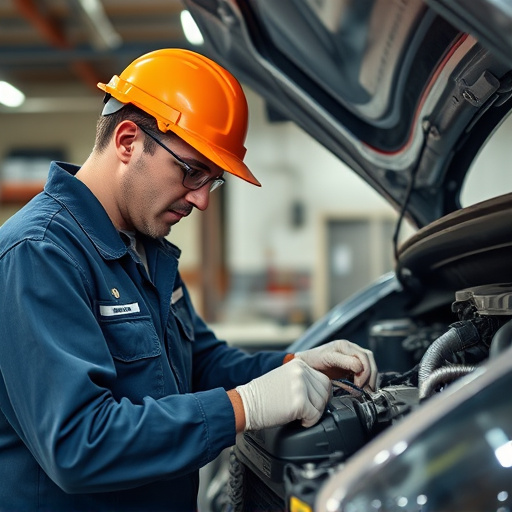auto technician working