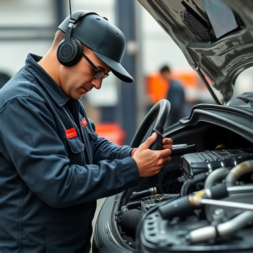 auto technician working