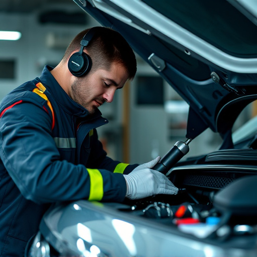 auto technician working