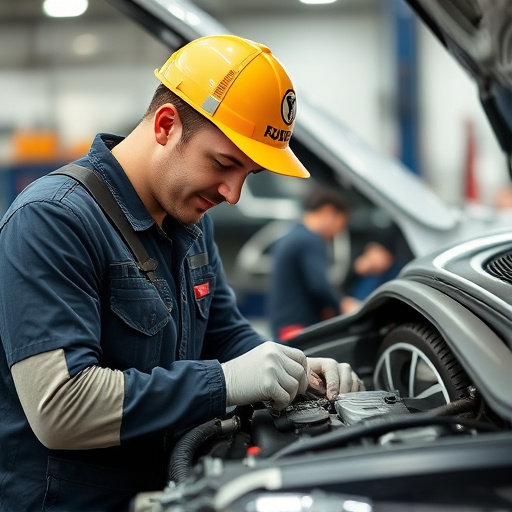 auto technician working