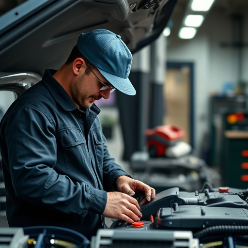 auto technician working