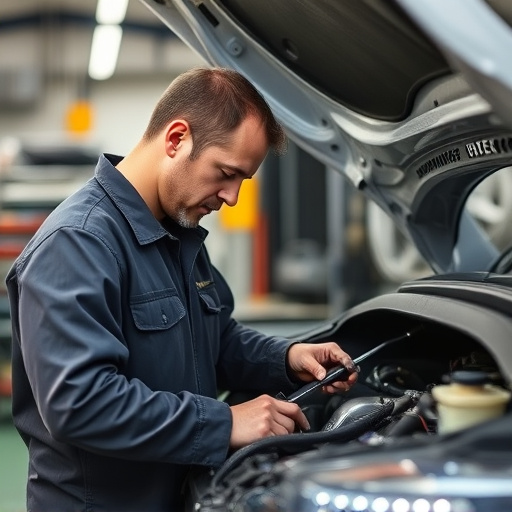 auto technician working