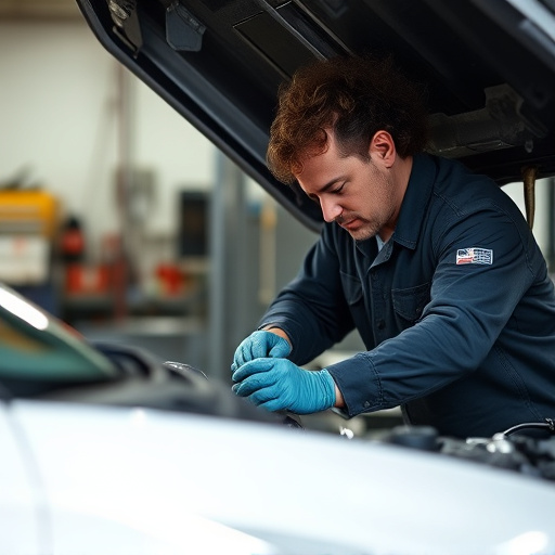 auto technician working