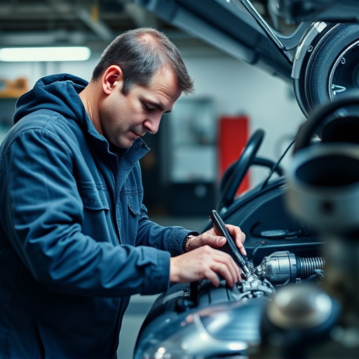auto technician working