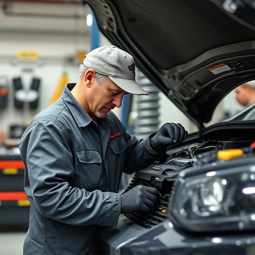 auto technician working