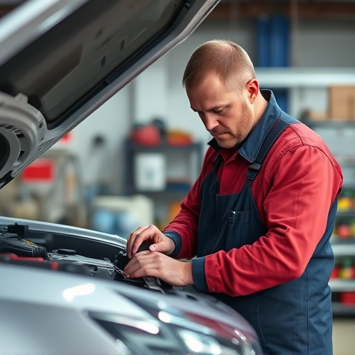 auto technician working