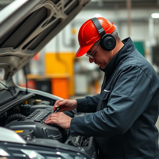 auto technician working