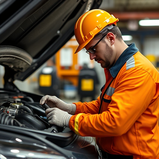 auto technician working