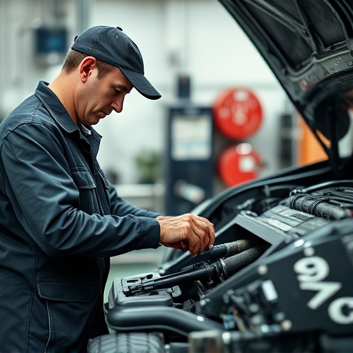 auto technician working
