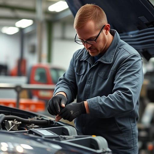 auto technician working