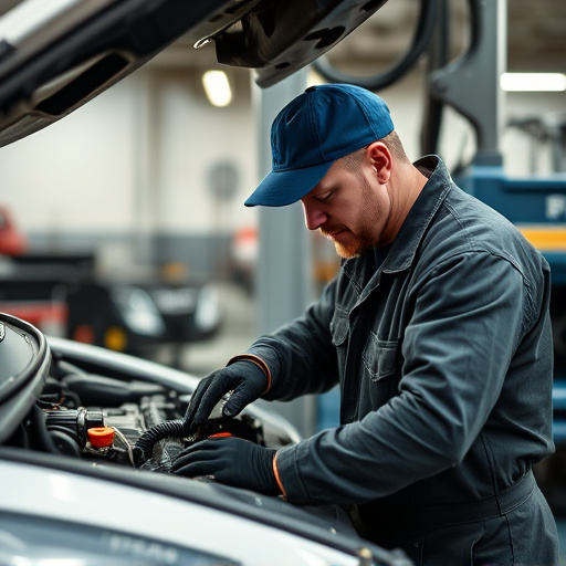 auto technician working