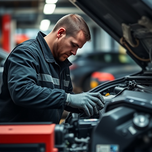 auto technician working