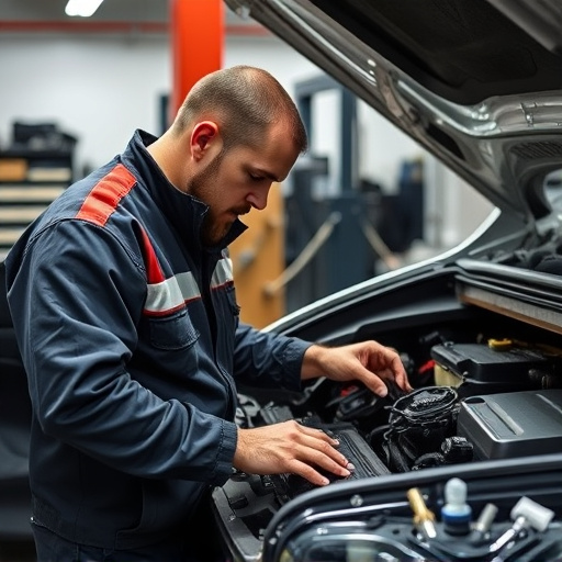 auto technician working