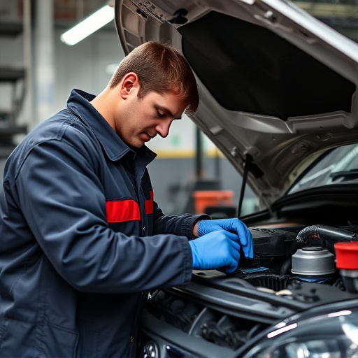 auto technician working