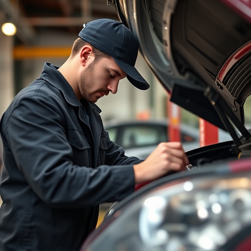 auto technician working